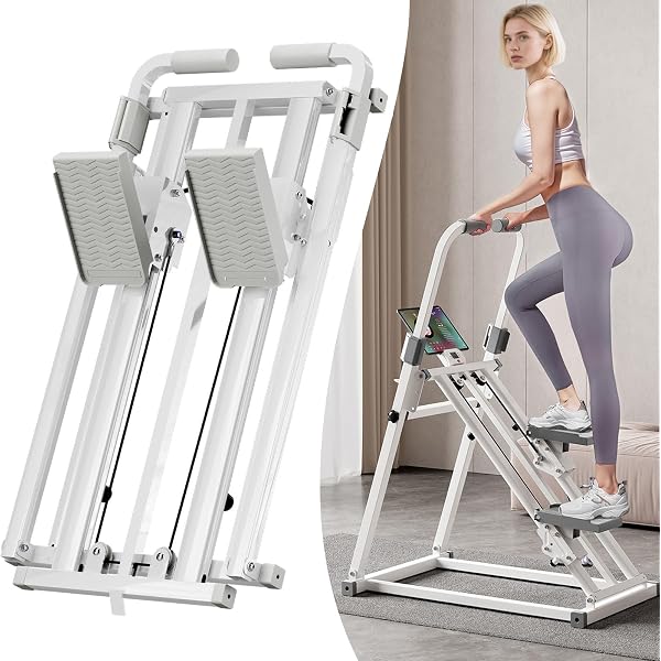 LCD Monitor Calorie Tracker Folding Vertical Climber Machine - Stair ...