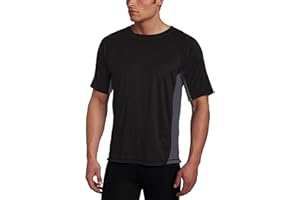 Kanu Surf Mens Short Sleeve UPF 50 Swim Shirt Rash Guard Sun Shirt (Regular & Extended Sizes)