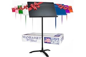 Manhasset Music Stand for Sheet Music - 48 Symphony Model - Long Lasting, Durable Manhasset Stand - Adjustable Height - 26" to 48" - Made in the USA