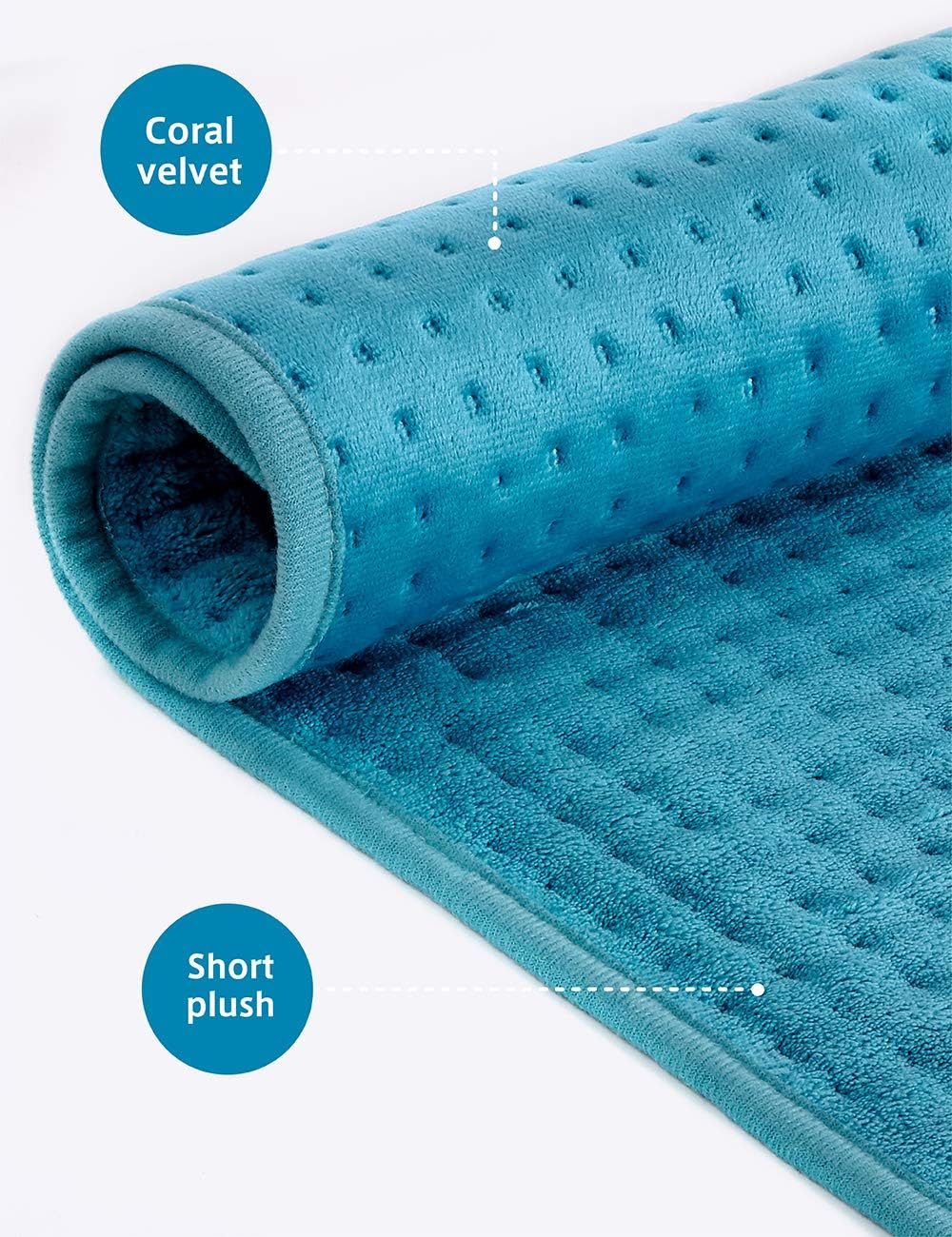 Homech Electric Heating Pads for Back Pain and Cramps Relief - Large [12"x24"] - Ultra-Soft Heat Pad with Moist & Dry Heat Therapy Options - Auto Shut Off - 6 Temperature-Hot Heated Pad: Health & Personal Care