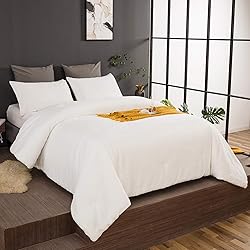 Luxlovery White Velvet Comforter Set King Plush