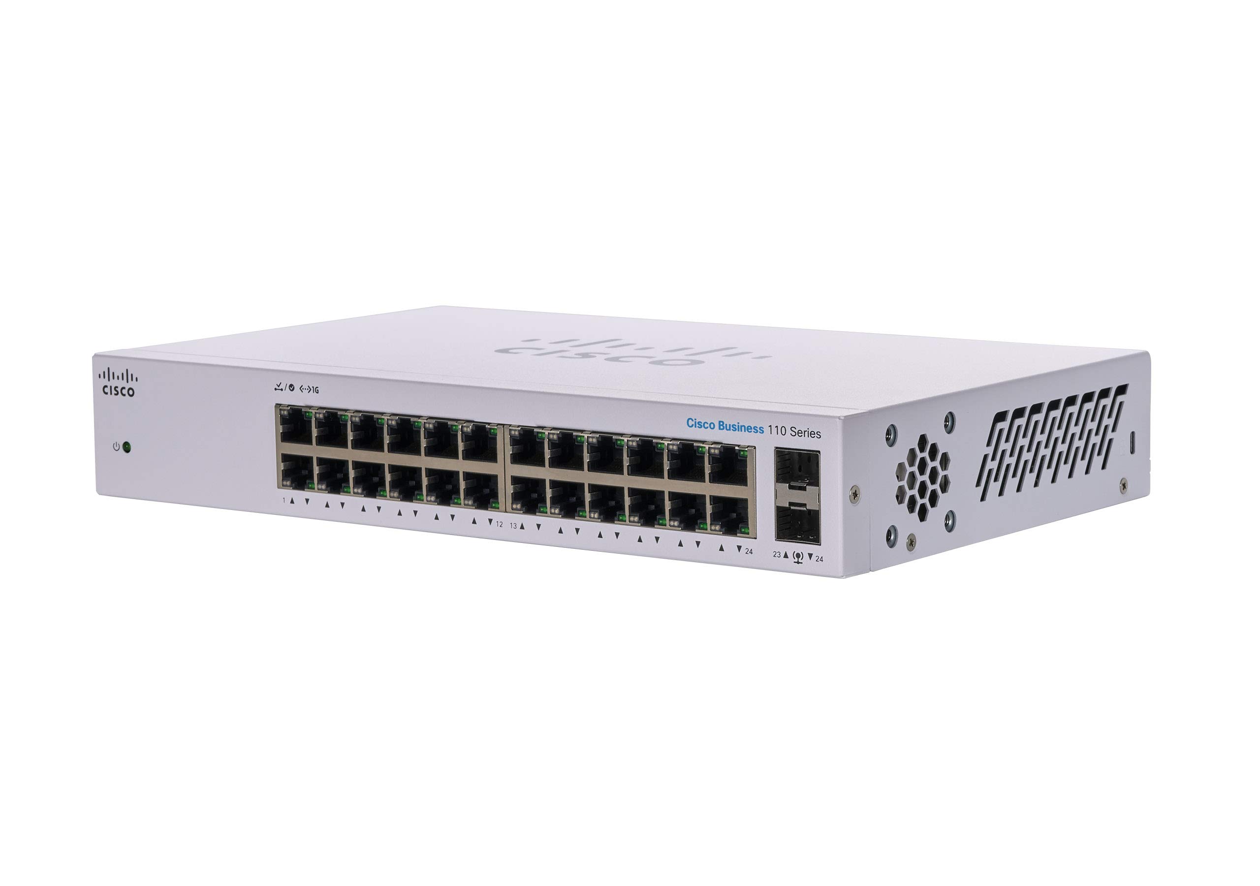 Cisco Business CBS110-24T-UK Unmanaged Switch | 24 Port GE | 2x1G SFP Shared | Limited Lifetime Protection (CBS110-24T-UK)