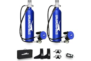 UNAROWHALS Mini Scuba Tank Portable Small Scuba Diving Tank DOT Certified 0.5L 1L Scuba Tanks