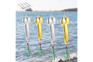 Relaxgiant 4 Pcs Funny Fishing Lures Bass Fishing Lures for Freshwater Saltwater Top Water Fish Gear Gag Gift for Fish Lovers