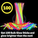 SHATCHI Glow Sticks 100Pcs 20cm Neon Party Accessories Kids Adults view 5