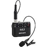 Zoom F2-BT Lavalier Recorder with Bluetooth, 32-Bit Float Recording, Audio for Video, Wireless Timecode Synchronization, Reco