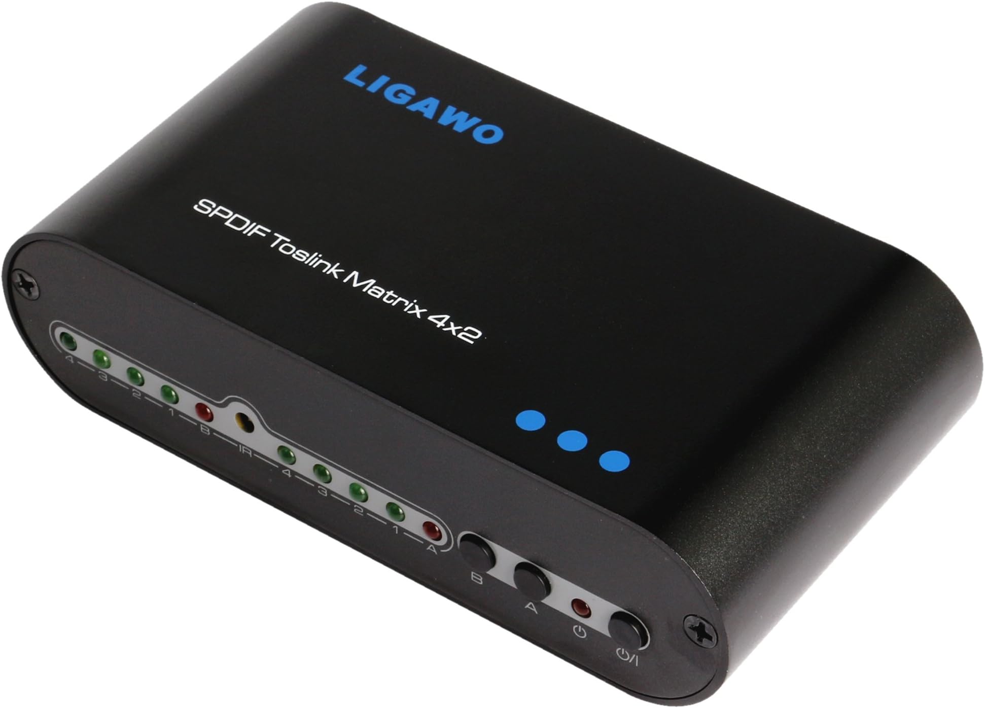 Ligawo 6518743 Digital SPDIF Toslink Audio Matrix Switch 4x2