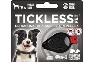 Tickless Classic Pet – Ultrasonic, Natural, Chemical-Free tick and flea Repeller - Black