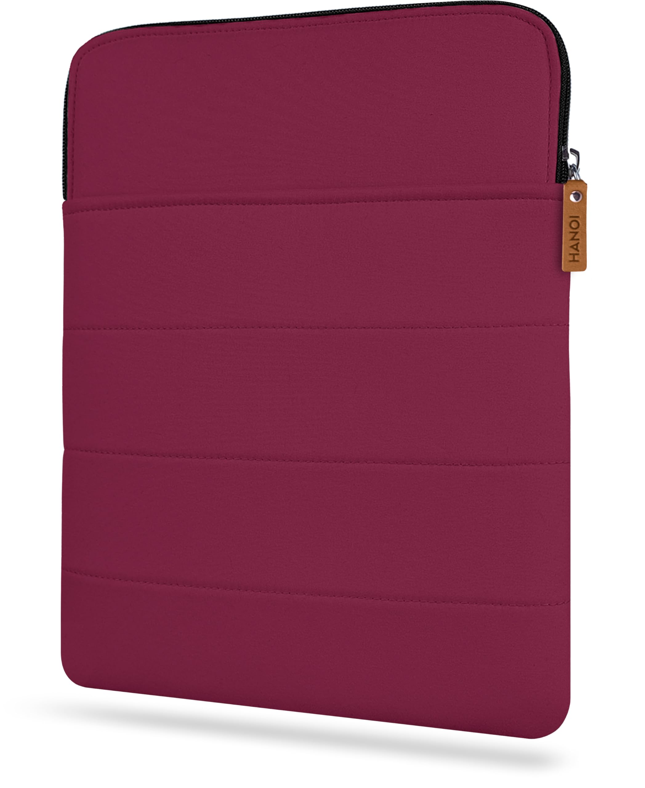 HANOI Collection® Detroit™ Book Sleeve With Zipper, Protector, Pouch for Paperbacks. Padded Cover for Hard Covers. Large Bookcase, Hardcovers Protector (Purple)
