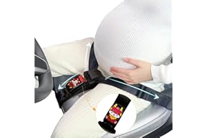EIW Pregnancy Bump Strap-2024 New Seat Adjuster for Mother-Protect Tummy Travel Comfort-Prevent Compression of Abdomen（Black）
