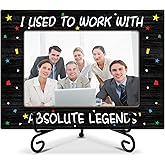 Coworkers Picture Frame, I Used To Work With Absolute Legends Picture Frame, Wooden Photo Frame With Stand, Retirement Gifts for Coworkers Boss, 4x6 Photo Frame Office Desktop Display Decorations -14