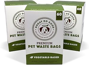 Biodegradable Poop Bags | Dog Waste Bags, Unscented, Vegetable-Based & Eco-Friendly, Premium Thickness & Leak Proof, Easy Detach & Open, Supports Rescues