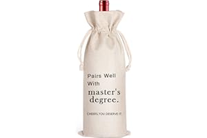 LANBAIHE Graduation Wine Bags Gift,Wine Bag For Master's Degree Graduation,Party Favors,Graduation Decoration,Graduation Gift for Son Daughter Friend Sister Brother Girl Boy,Reusable Drawstring Wine Bag