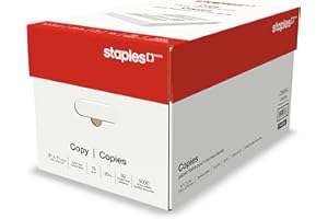 Staples Copy and Printer Paper, 8.5 x 11, 20lb., 10 Reams (5000 Sheets), 92 Bright Paper, White