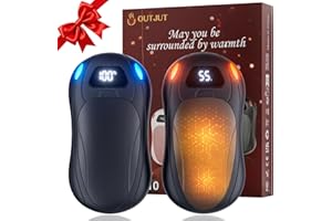 Hand Warmers Rechargeable 2 Pack, OUTJUT 12000mAH Electric Hand Warmer with 3-Speed Heating, Portable Pocket Warmer, Gifts fo