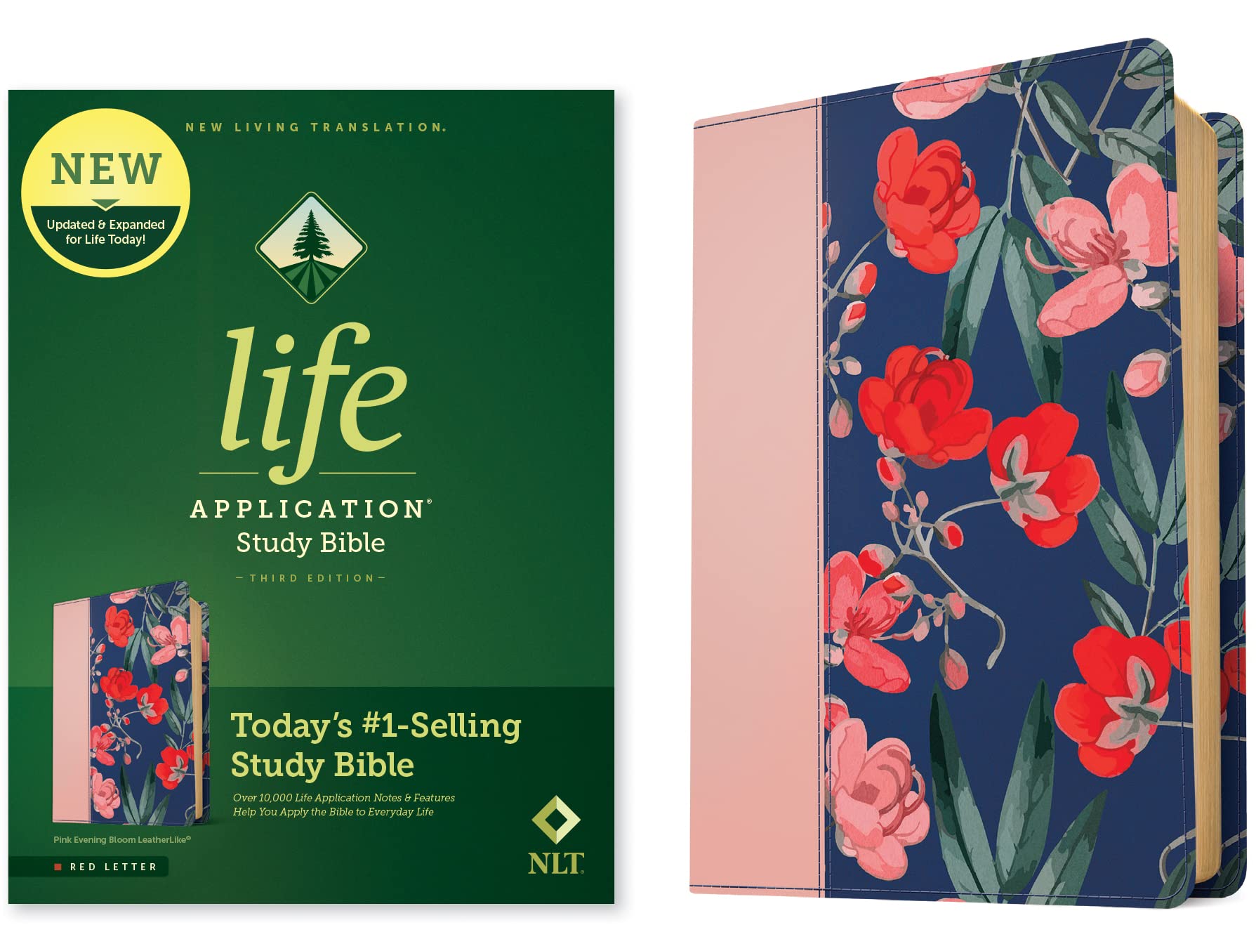 NLT Life Application Study Bible, Third Edition (LeatherLike, Pink Evening Bloom, Red Letter) NLT Life Application Study Bible, Third Edition (LeatherLike, Pink Evening Bloom, Red Letter) Imitation Leather