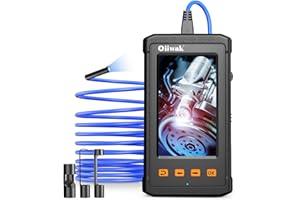 Oiiwak Endoscope Camera with Light, 5.5 mm Borescope, 4.3" IPS Screen HD Digital Snake Inspection Camera, IP67 Waterproof for Drain, Plumbing, Wall, Automotive- 3.5 m/11.5 ft