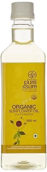 Pure & Sure Organic Sunflower Oil, 500ml