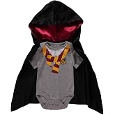Harry Potter Baby Boys Gryffindor Cosplay Bodysuit with Removable | Cape - Baby Costume Baby Clothes