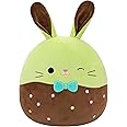 Squishmallows Original 12in Buster The Chocolate-Dipped Green Bunny Holding Chocolate Bunny – Official Jazwares Easter Plush (Medium-Sized)