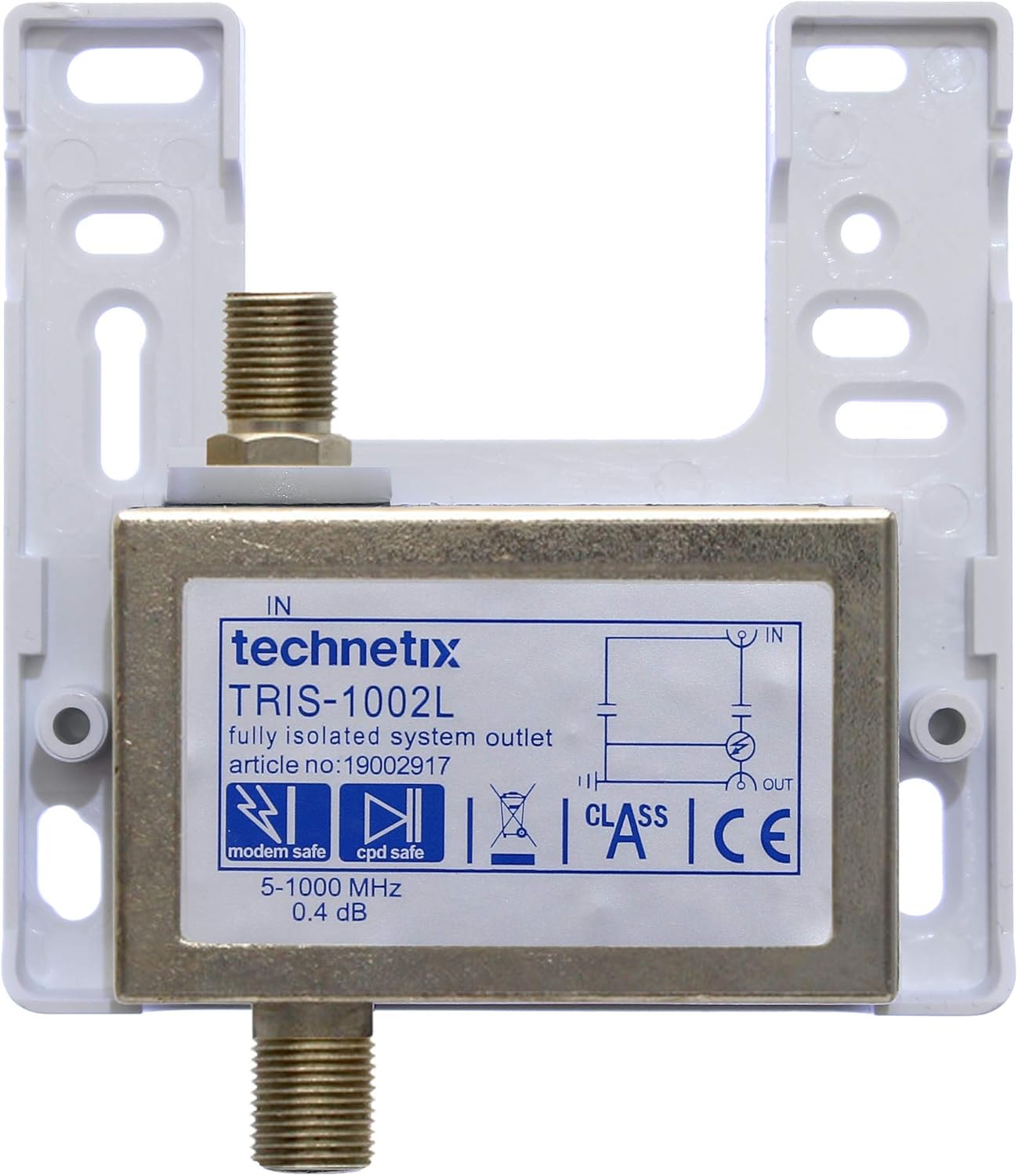 1STec White Internal Virgin Media Wall Box Housing for 2-Way Splitter Outlet or Isolators Suitable for use on TiVo V6 Digital TV & as Used by Super Fast 2 3 Superhub Broadband Cable Modems (Indoor) - Image 4