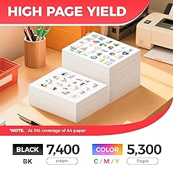 T12 T12L Toner Cartridge Set 4-Pack with chip High