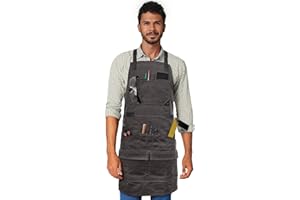 Under NY Sky Essential Waxed Canvas Cross-Back Apron