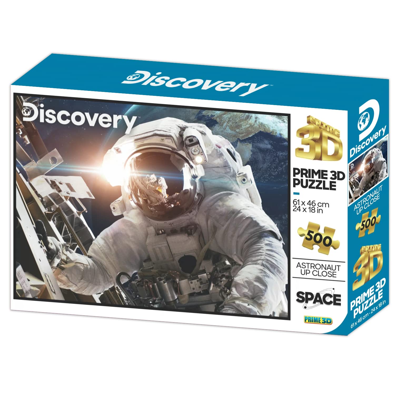 PRIME 3D | Discovery - Astronaut | 3D Lenticular Jigsaw Puzzle | 61cm x 46cm - 500 pcs | Games & Puzzles | Ages 6+