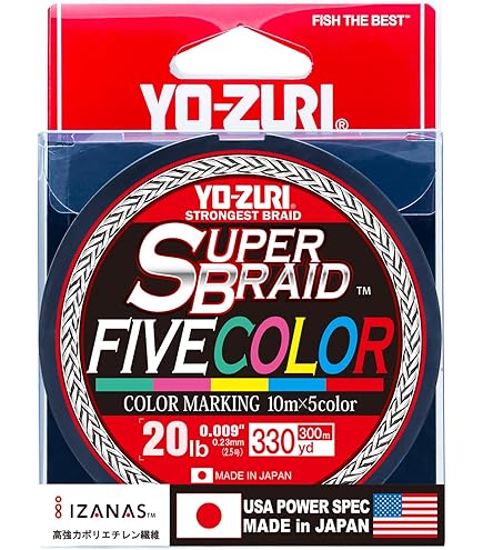 Amazon.com: Super Braid 30LB 5 Color 330YD : Sports & Outdoors