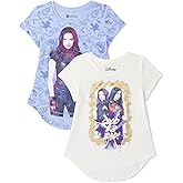 Disney Descendants Girls Glitter Graphic T-Shirts, 2-Pack, Sizes 4-18