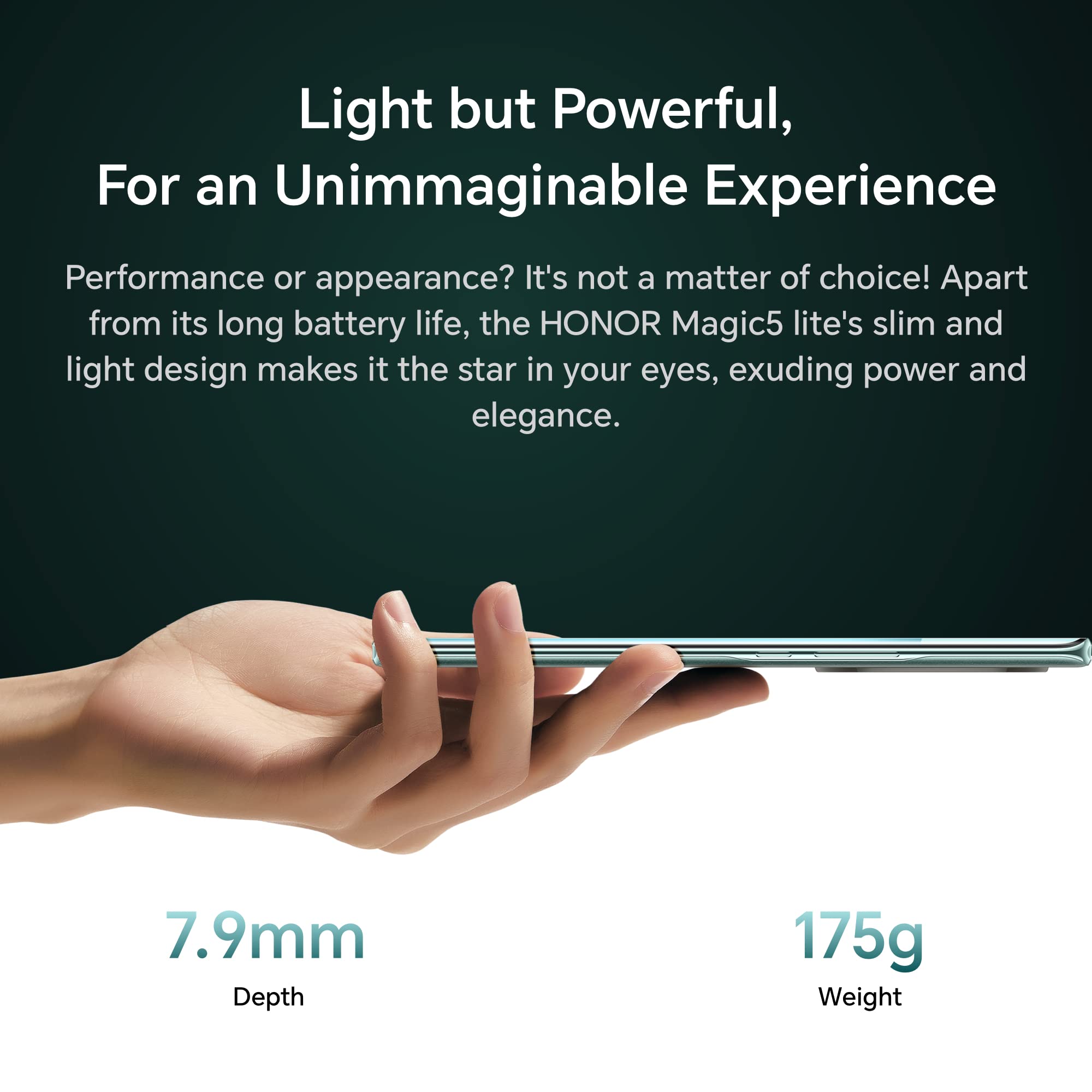 Honor Magic5 Lite Dual-SIM 256GB ROM + 8GB RAM (Only GSM | No CDMA) Factory Unlocked 5G Smartphone (Midnight Black) - International Version