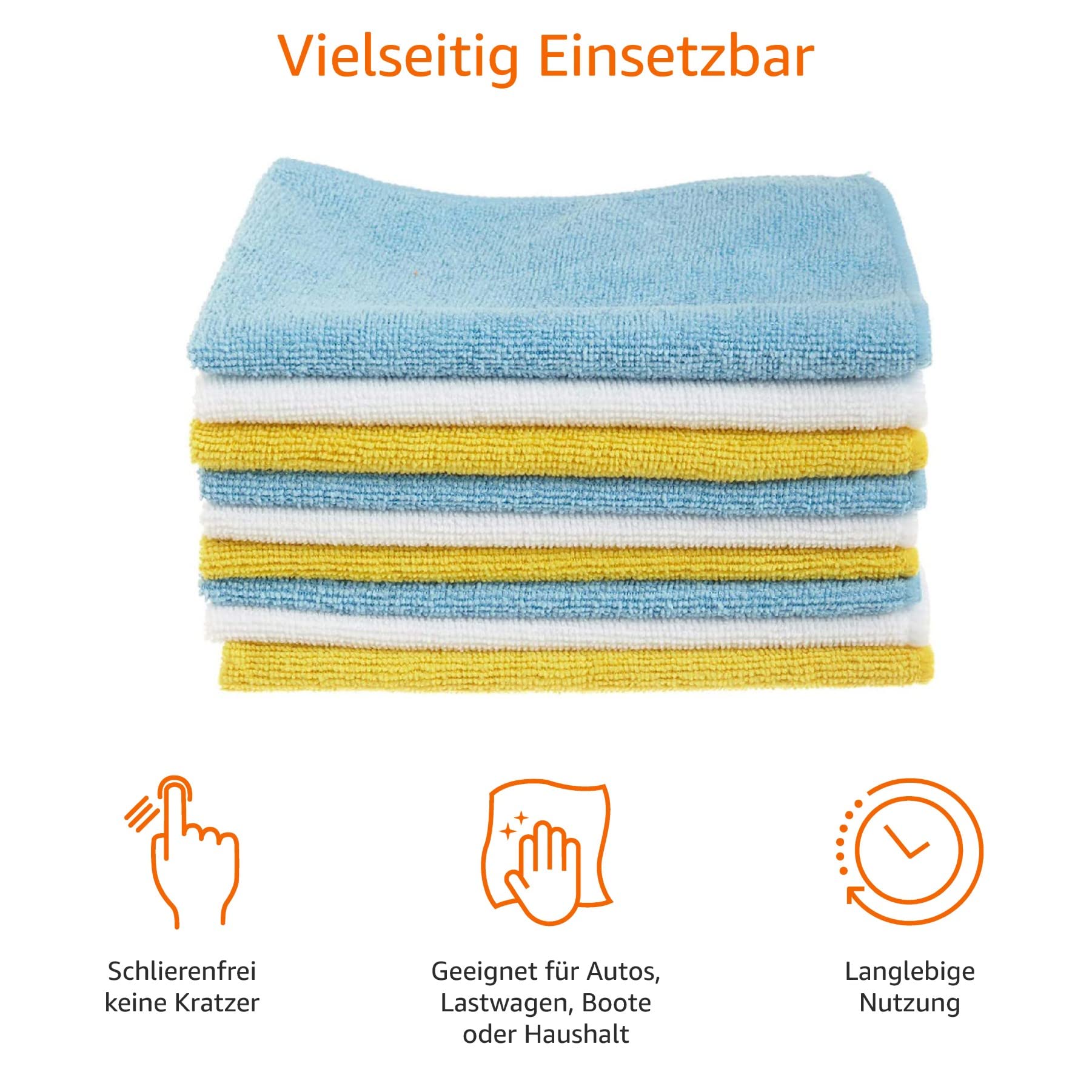 Amazon Basics Mikrofaser Reinigungstuch 24 Stück, 40.5 cm x 30.5 cm 4