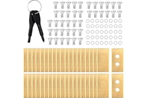 40pcs Gold-Tone Replacement Blades, Stainless Steel Replacement Robotic Lawnmower Blades with Washers Screws and Screwdriver 