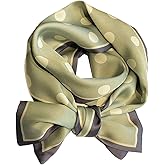 WDIRARA Women's Polka Dots Silk Scarf Satin Head Bandana Fashion Headband Sleeping Hair Wraps