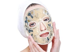 LEOSTEP Cooling Face Mask lce Face Mask Gel Beads Hot Cold Compress Pack Frozen Face Masks for Sleeping,Pressure,Puffiness,Headaches ﻿