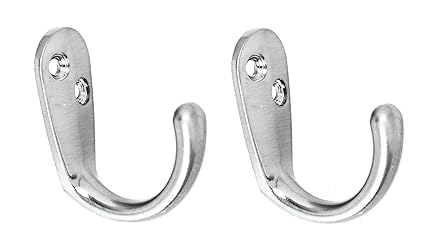 Smart Shophar Alloy Wall Mounted Chrome Finish Jack (J) Hook