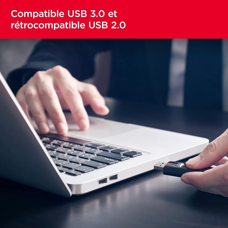 Ultra 32 GB USB Flash Drive USB 3.0 Up to 130 MB/s Read - Twin Pack, Red/Blue — photo 5 sur 7
