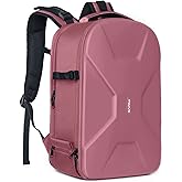 MOSISO Camera Backpack, DSLR/SLR/Mirrorless Photography Camera Bag 15-16 inch Waterproof Hardshell Case with Tripod Holder&Laptop Compartment Compatible with Canon/Nikon/Sony, Dusty Rose