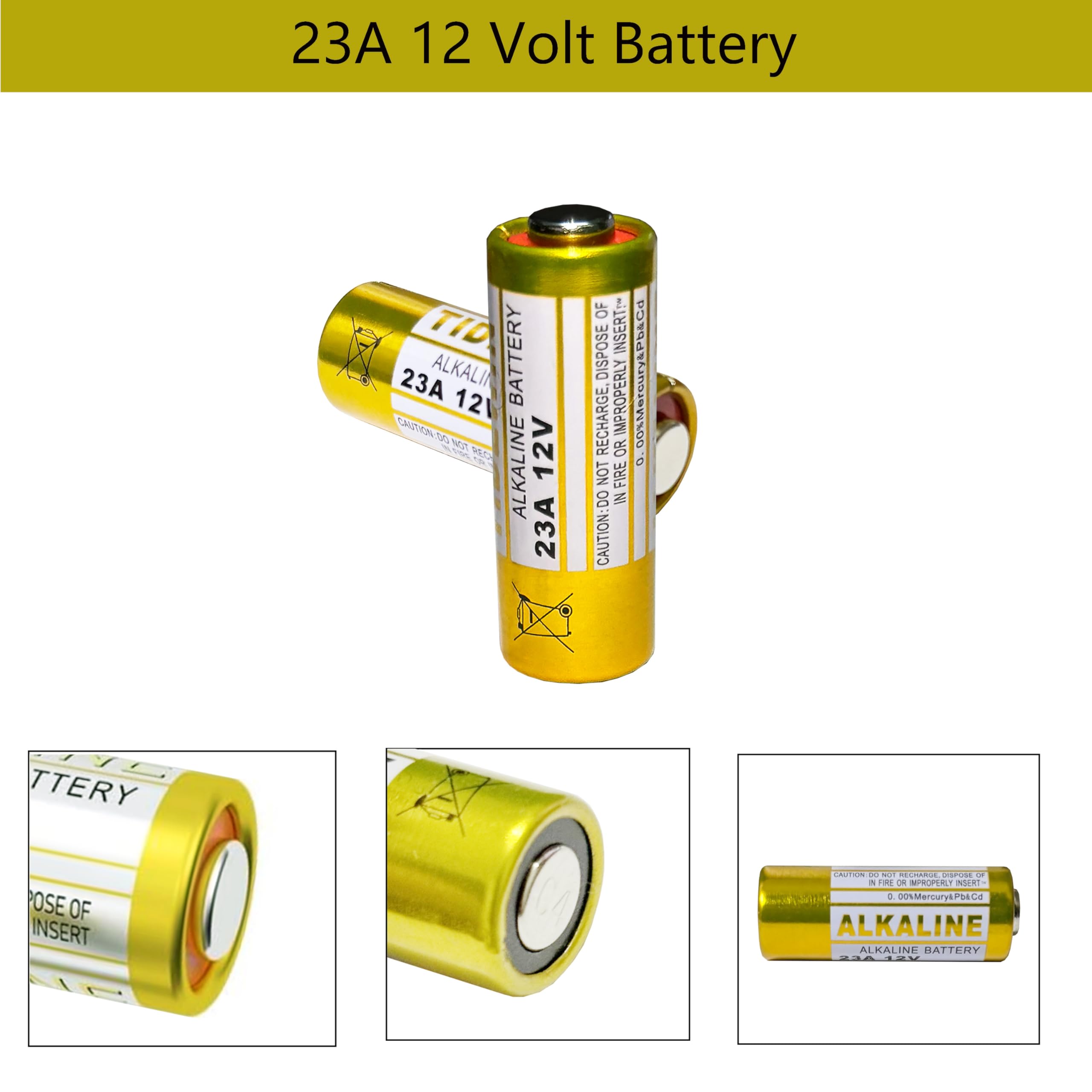 Generic 23A 12 Volt Battery 12V Alkaline Battery 5 Count,23A 12v Battery for Remote