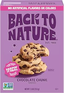 Back To Nature, Cookies Chocolate Chunk, 7.5 Ounce