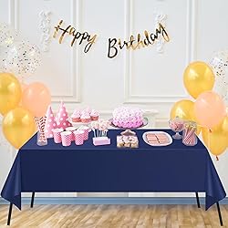 WNINK 4 Pack Navy Blue Tablecloths Dark Blue