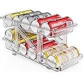 Soda Can Dispenser for Refrigerator Can Holders for Fridge,Adjustable Width Soda Can Organizer for Refrigerator,Drink Organizer for Fridge Suitable for Storage Cabinet and Pantry Clear (1 Pack)