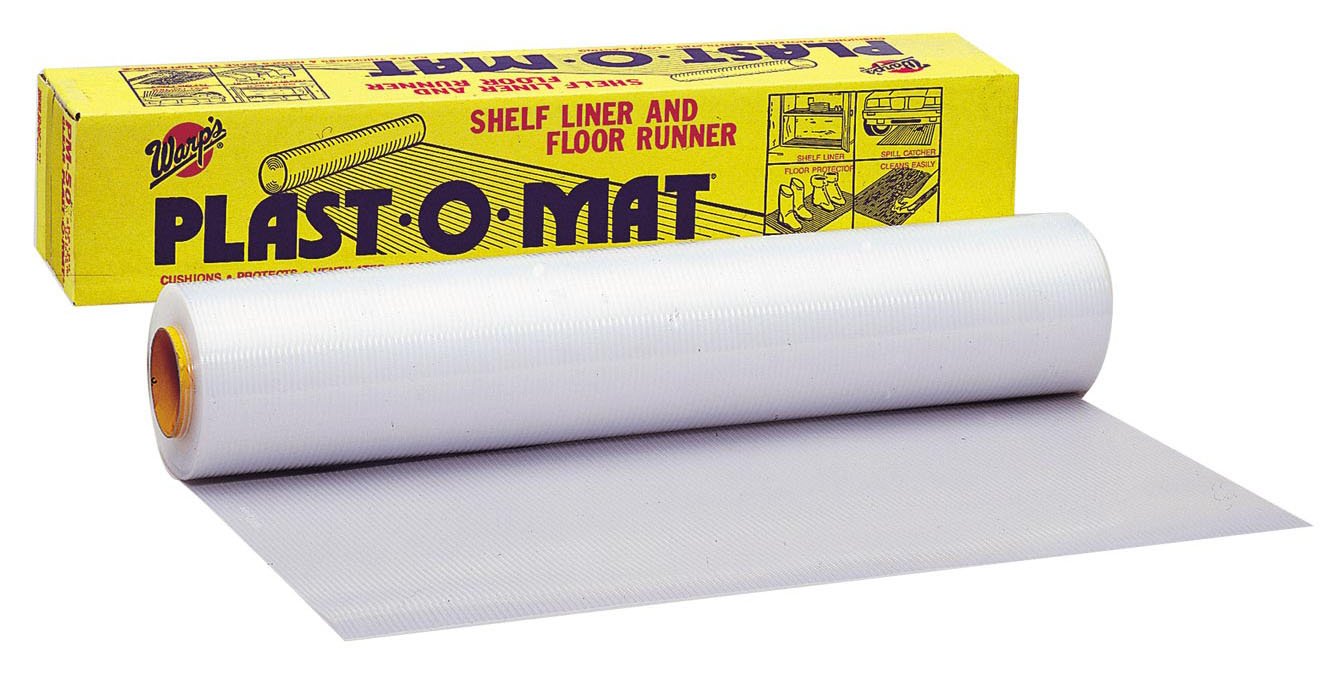 Warp Brothers PM-50 Clear Plast-O-Mat Ribbed Flooring Runner Roll, 30-Inch by 50-Foot