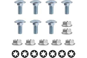 CHENACC Gas Tank Skid Plate Bolts Compatible with Jeep Wrangler TJ 97-06 Grade 8 Bolts & Flange Nuts & Push nut Bolt Retainers