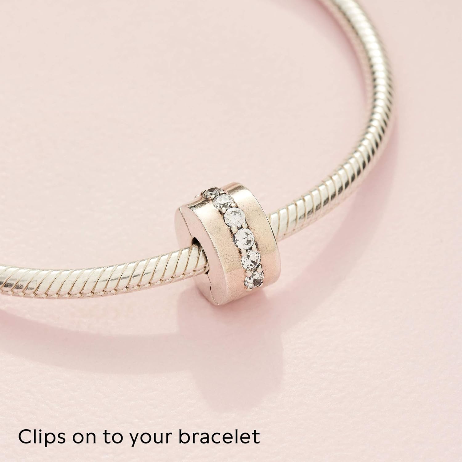Pandora Jewelry Shining Path Clip Cubic Zirconia Charm in Sterling Silver: Jewelry