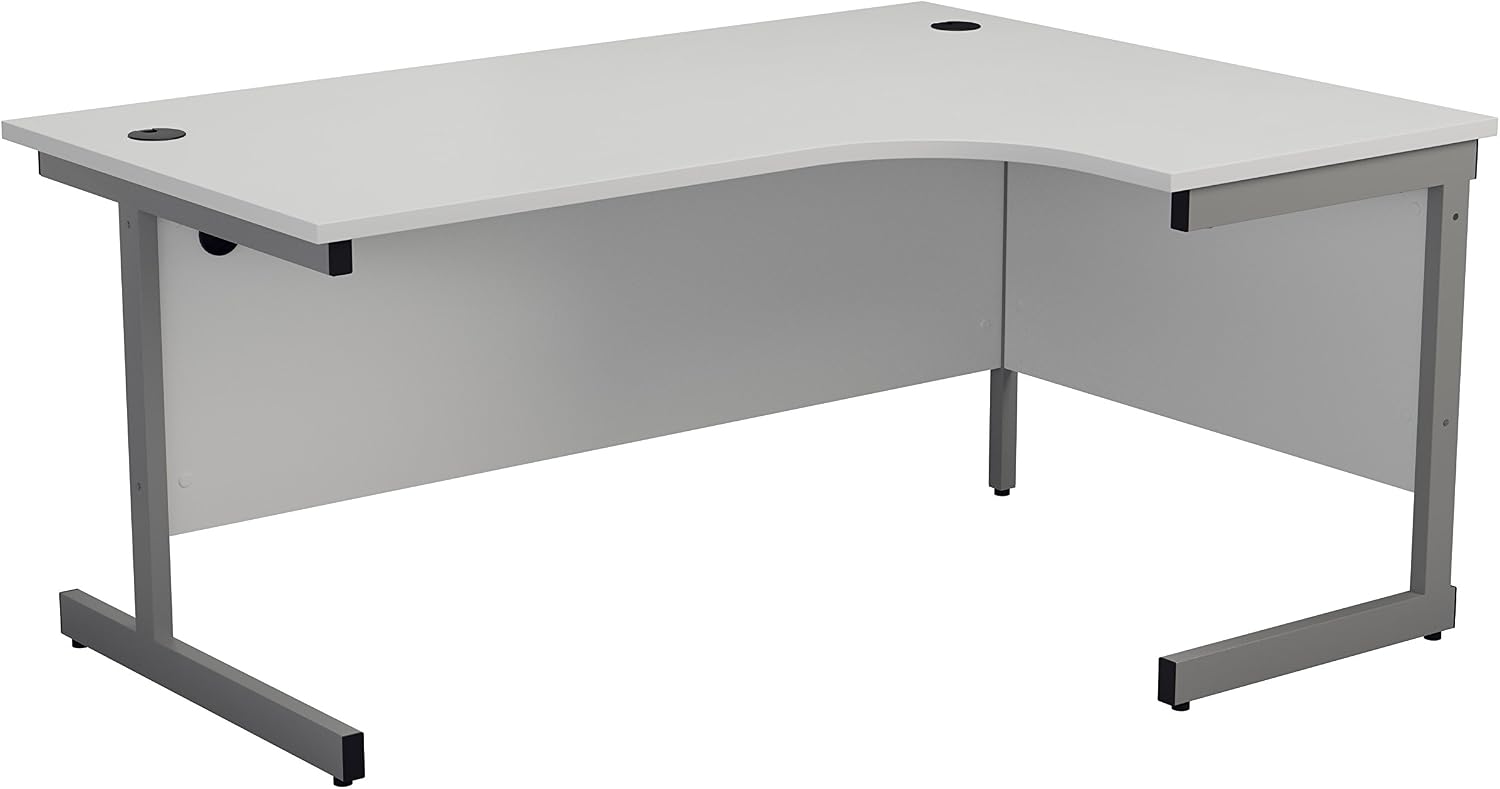 Office Hippo Heavy Duty Right Corner Desk, Strong & Reliable Workstation With Integrated Cable Ports