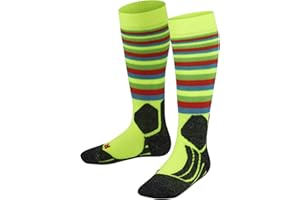 FALKE Unisex Kids SK2 Intermediate Stripes Ski Socks, Padded, 1 Pair