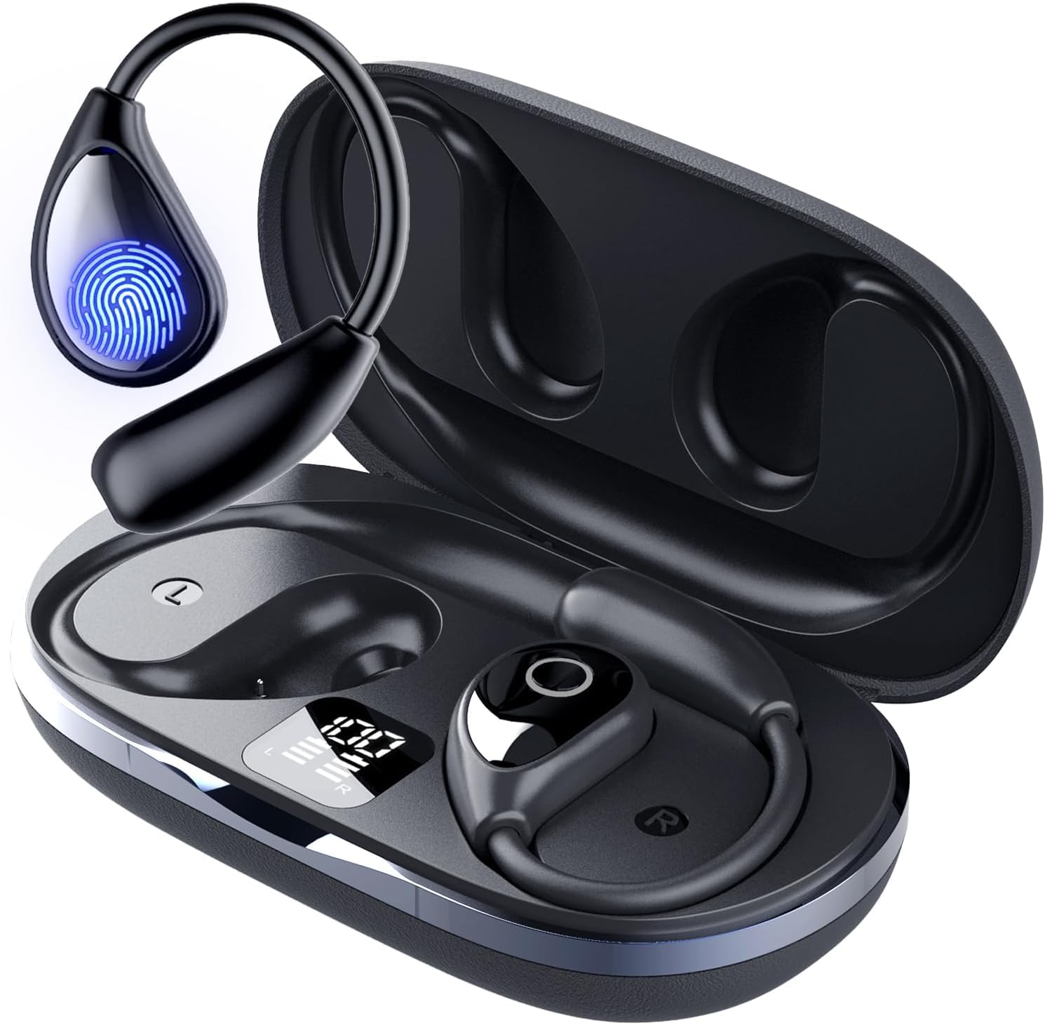 Photo 1 of AI Real-time Translation Earbuds, Bluetooth 5.4 Language Translation Earphones, Support 3-1 OWS Real Time 144 Languages Accents, Ear-Hook M96 Translation Device for Travel Business and Learning(M-96)