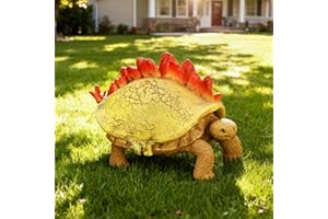 FLASHTOSS Stegosaur-Style Turtle Costume Funny Halloween Reptile Costume, Latex Dino Headwear for Pet Dress-Up (Large)
