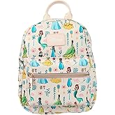Disney Princesses Youth Girls 11.5" Mini Backpack Featuring Belle, Tiana, Jasmine, Ariel, Snow White